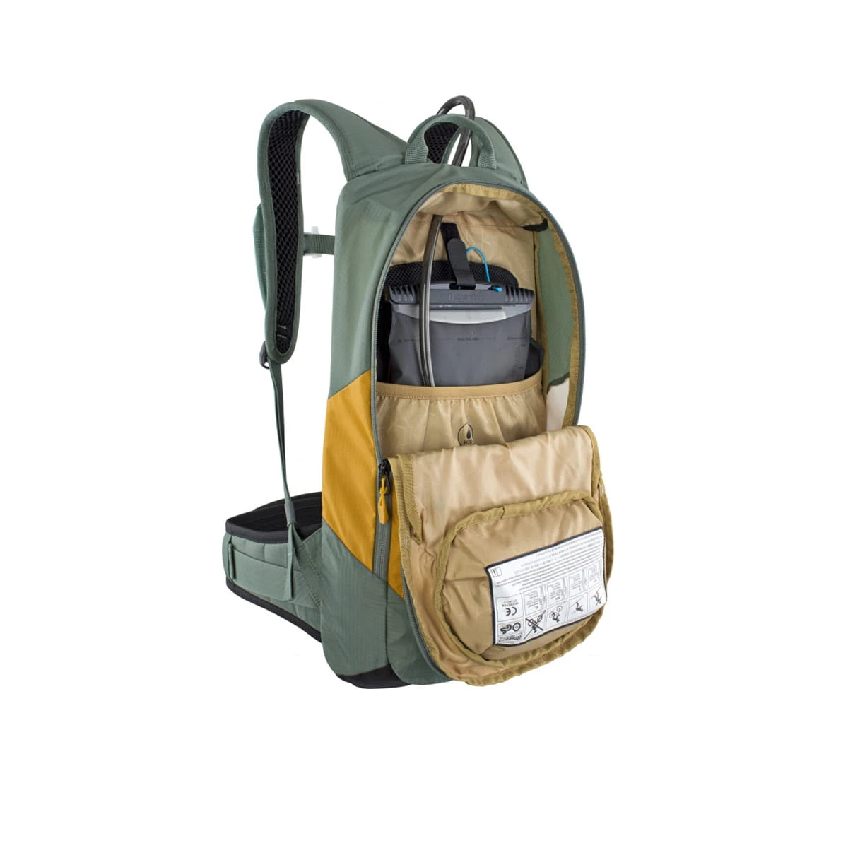 Evoc FR Lite Race 10 L - Groen/Oranje 2 Evoc FR Lite Race 10 L - Groen/Oranje - Afbeelding 2