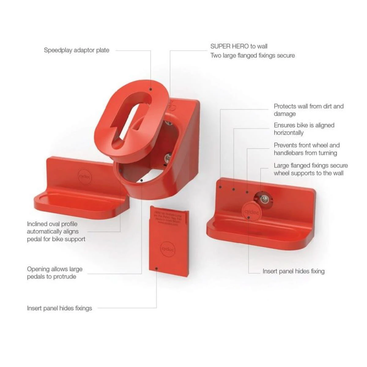 Cycloc Superheld Fietsbeugel - Zwart 2 Cycloc Superheld Fietsbeugel - Zwart - Afbeelding 2